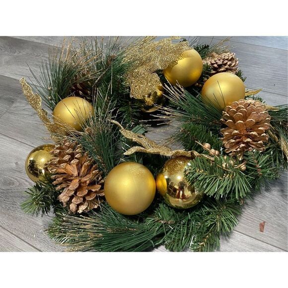 National Tree Company Decorative Collection Elegance Spruce 24” Artificial Wreat - Picture 1 of 8